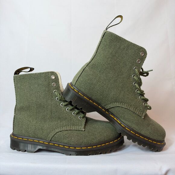 Dr. Martens Other - Dr. Martens Pascal 8-Eye Canvas Boots Mens Size 9 in Olive Green